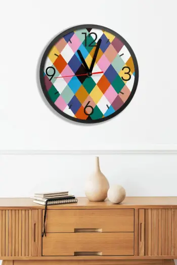 Orë dekorative MDF, shumëngjyrëshe, Wallity, Artavessa3Dclock11