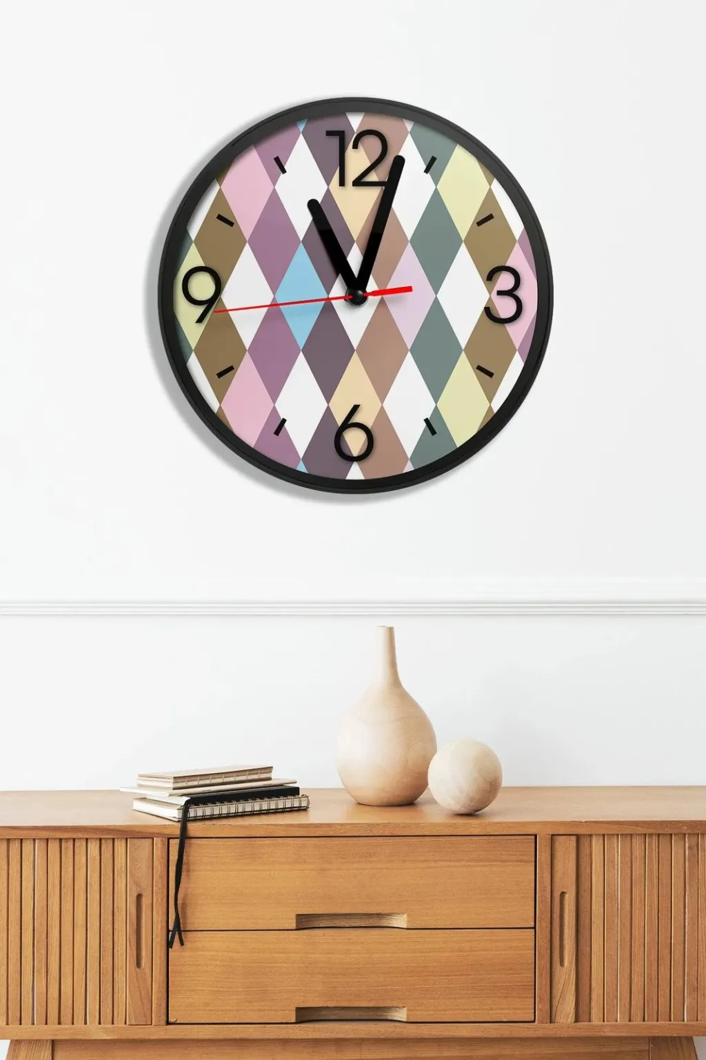 Orë muri dekorative MDF, shumëngjyrëshe, Wallity, Artavessa3Dclock14 - 1