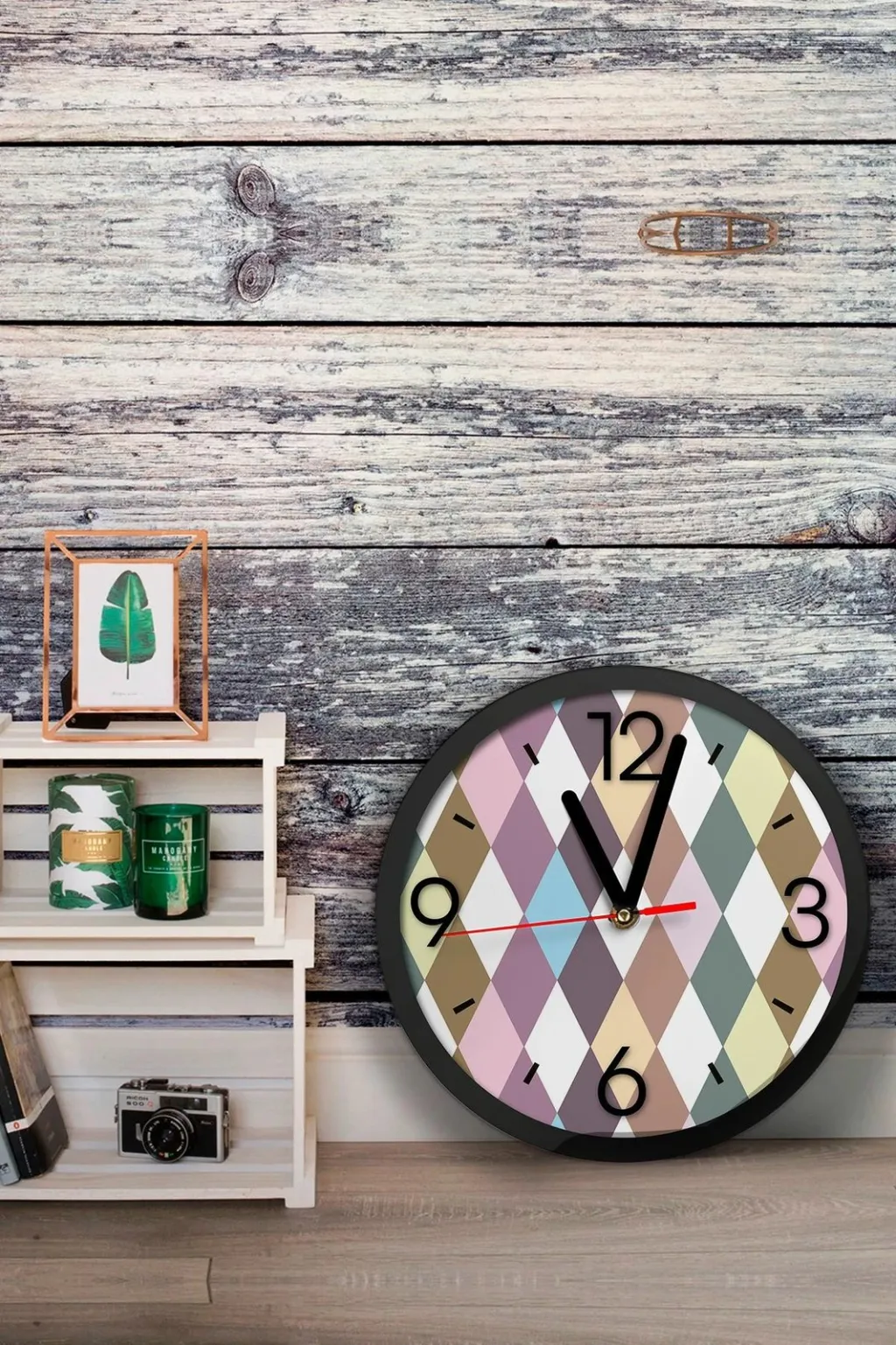 Orë muri dekorative MDF, shumëngjyrëshe, Wallity, Artavessa3Dclock14 - 2