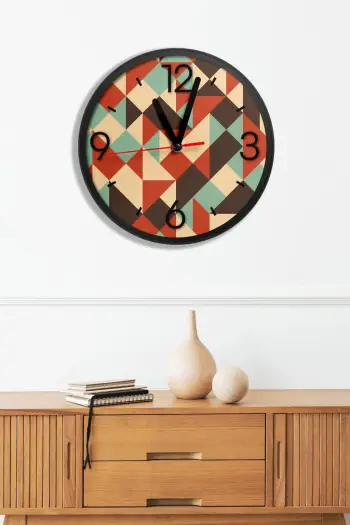Orë dekorative MDF, shumëngjyrëshe, Wallity, Artavessa3Dclock18