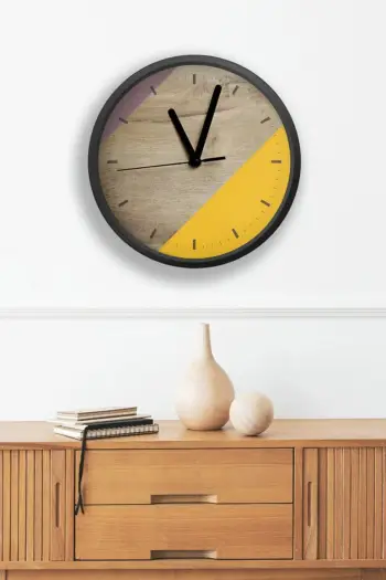 Orë dekorative muri MDF, shumëngjyrëshe, Wallity, Artavessa3Dclock9