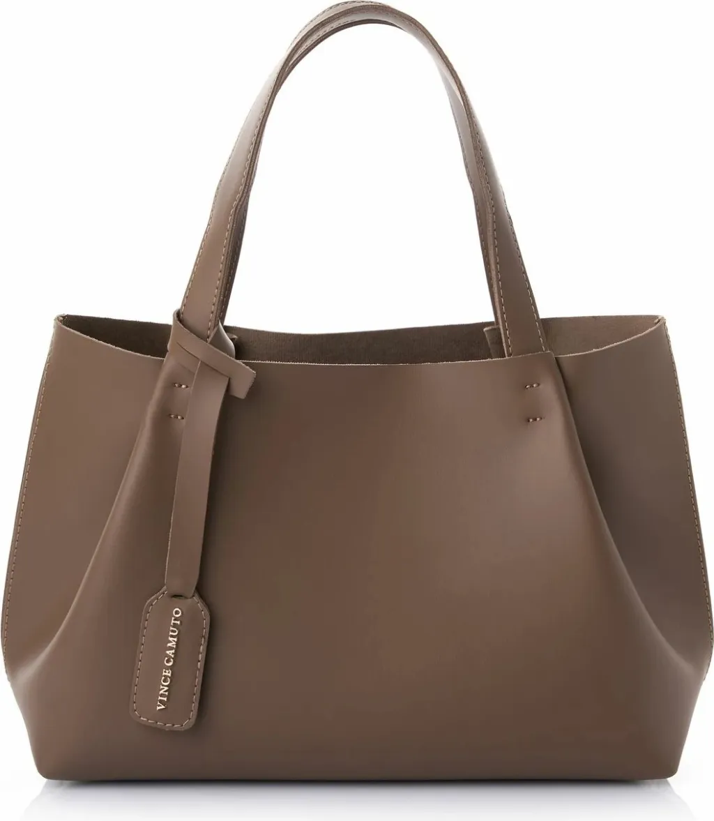 Çantë tote Vince Camuto, Monza, ngjyrë mink e errët - 1