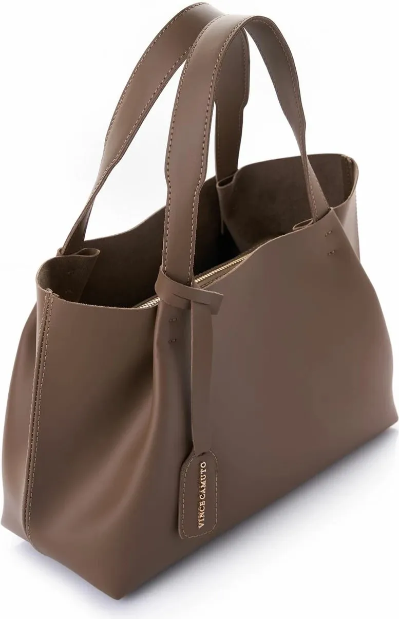 Çantë tote Vince Camuto, Monza, ngjyrë mink e errët - 3