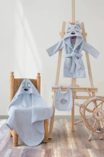 Set për larje bebe, ari, ngjyrë kaltër