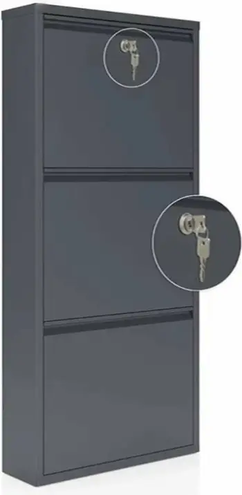 Dollap këpucësh Skye Decor Primo 3, antracit
