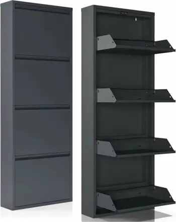 Dollap këpucësh Skye Decor, anthracite, 4 ndarje