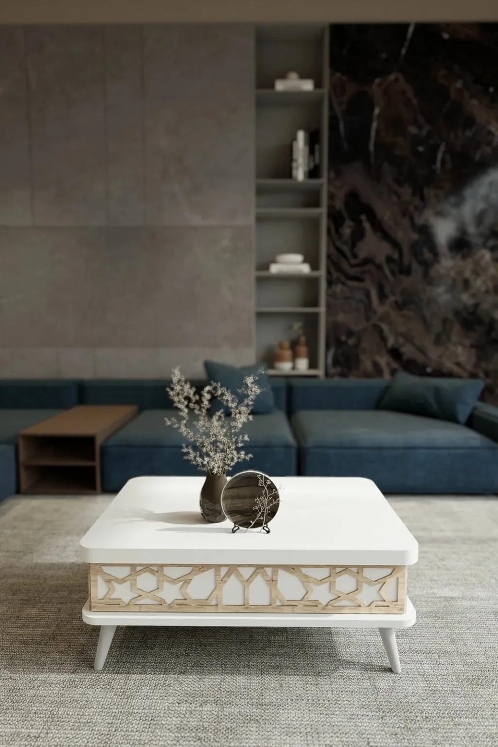 Tavolinë kafeje Skye Decor, Ottowa Ada, e bardhë - 1