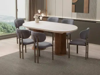 Tavolinë ngrënieje e zgjatshme, Skye Decor, Gusto - 2953