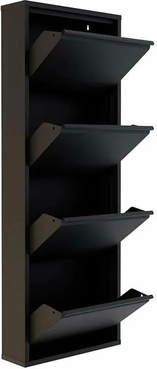 Dollap këpucësh Skye Decor, 4 pjesë, metal, i zi - 8