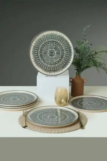 Set pjatash shërbimi (6 copë), Hermia Concept, krem, X0001531300000000000000000