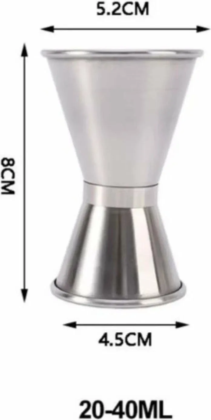 Jigger çeliku Hermia Concept, ngjyrë argjendi, 2/4 ml - 5