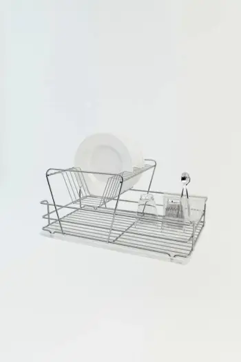 Raft për enë, metalik, krom, Hermia Concept, SM005-C, 47x32x24cm (2 copë)