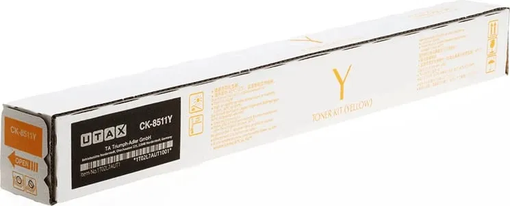 Toner, Utax CK-8511Y 1T02L7AUT0 12000 faqe standard, e verdhë - 1