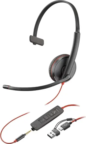 Kufje POLY Blackwire 3215, USB-A, të zeza