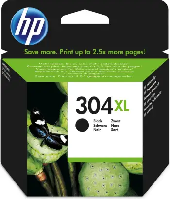 patrone boje, HP, 304XL N9K08AE, 6 ml, rendiment deri 300 faqe, XL, e zezë