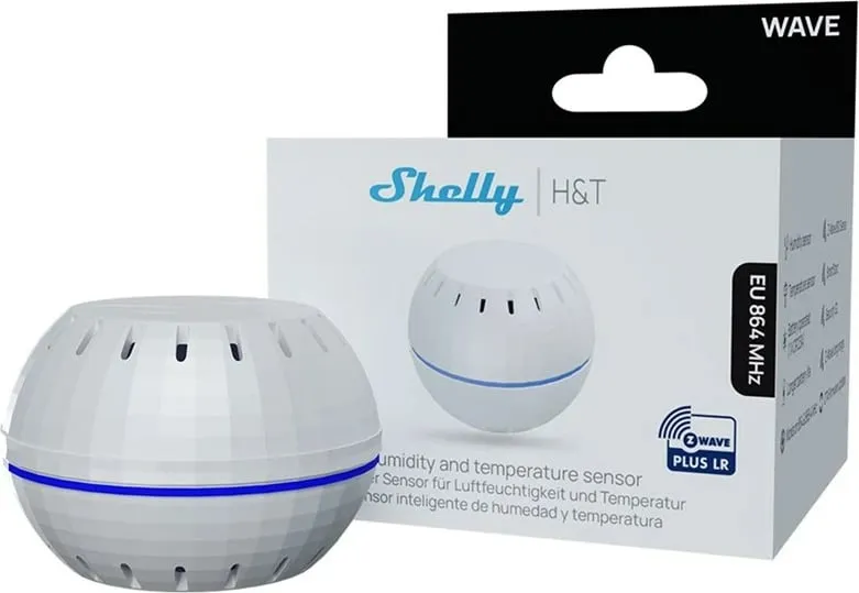 Sensor temperature dhe lagështie Shelly Wave H&T, wireless, i bardhë - 2