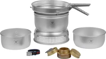 Set sobë kampi Trangia 25-1/UL, 1 zonë gatimi, tigan 22 cm, argjend