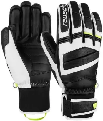 Doreza skijimi Reusch Master Pro, lëkurë deleje, termike, të zeza