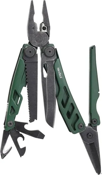 Multitool NexTool FLAGSHIP Pro NE20278, 16 funksione, me mbështjellës rripi, Gjelbër - 2
