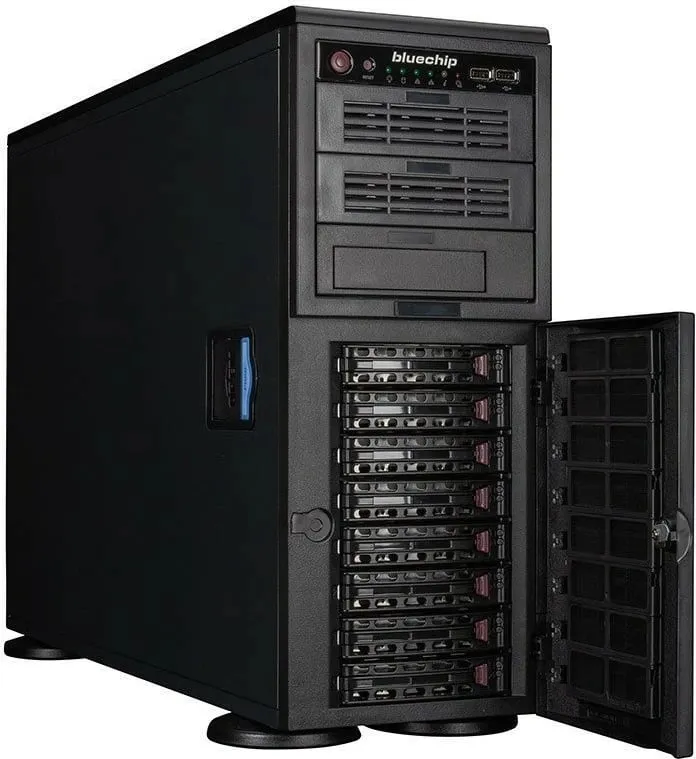 Server bluechip SERVERline T30341s, AMD EPYC 4124P, 32GB RAM, 2x480GB SSD, kasë e zezë - 2