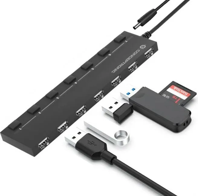 USB hub Conceptronic 7 porta USB 2.0, i zi - 5