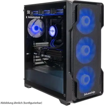 Kompjuter gaming bluechip GAMINGline T7710, CU7 265K, 16GB RAM, 1TB SSD, PNY GeForce RTX 5060 Ti 8GB, e zezë me LED kaltër
