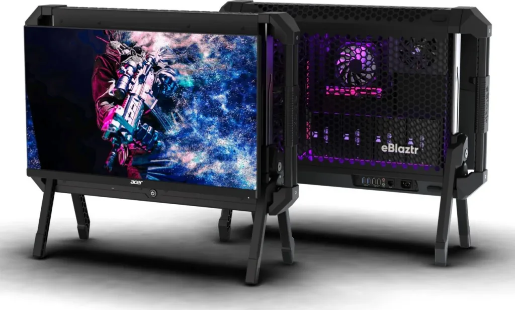 Kasë gaming eBlaztr Portable Desktop, midi/mini-tower, e zezë - 2