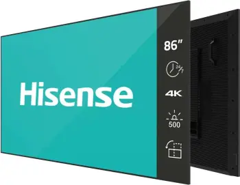 Ekran i madh Hisense 86 inç, 4K UHD, IPS, Digital Signage, 24/7, 500 nit