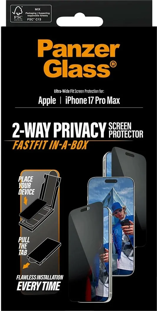 Mbështjellës privatësie PanzerGlass për celular, ngjyrë e zezë - 3