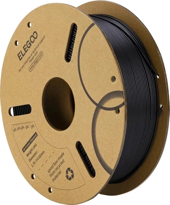 Filament PLA për printer 3D, Elegoo, 50.203.0038, 1.75 mm, 1 kg, e zezë - 1