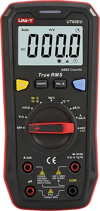 Multimetër dixhital UNI-T UT60EU True RMS 9999 counts CAT III 600V/CAT II 1000V me NCV dhe matje temperature