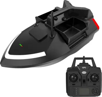 Varkë karremi, Flytec V020, GPS 40 pika, 3 dhoma, rreze 500 m, bateri 7.4V 12000 mAh, e zezë
