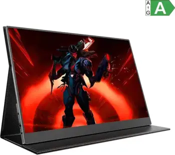 Monitor portativ, Uperfect, UGame C2 M160U04, 16" 2560×1600 120Hz IPS, 2× USB‑C + mini HDMI, altoparlantë të integruar, VESA 75×75, me këllëf
