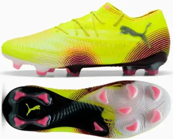 Këpucë futbolli Puma Future 8 Ultimate Low FG M 108361-03, për bar natyral, për meshkuj, të verdha
