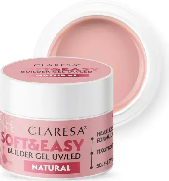 Xhel ndërtues për thonj Claresa Soft&amp;Easy, 12g, nude natyral