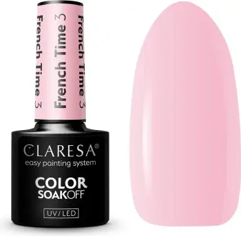 Llak thonjsh hibrid Claresa French Time, 3 5g, rozë e çelët