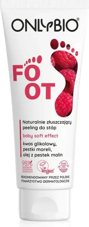 Peeling për këmbë OnlyBio Foot Naturally Exfoliating për femra, 75ml