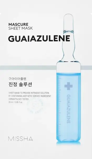 Maskë fytyre për femra Missha Mascure Guaiazulene Soothing-Regenerating Sheet Mask, 28ml