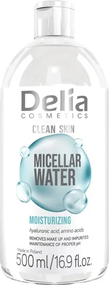Ujë micelar për femra Delia Clean Skin Moisturizing, 500ml