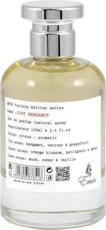 Parfum Emir Just Bergamot Factory Edition EDP, unisex, 100 ml