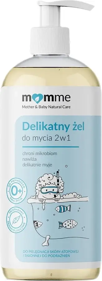 Xhel dushi dhe shampon për fëmijë MomMe Gentle 2-në-1, 400ml