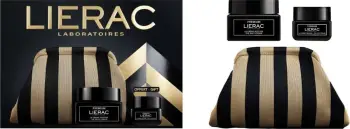 Set krem fytyre dhe krem sysh anti-age LIERAC Premium, për femra, 50ml + 20ml me çantë kozmetike