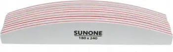 Lima për thonj Sunone White File Boat 180/240 për femra, 10 copë