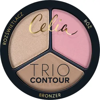 Paletë konturimi Celia Trio Contour 01, pudër multifunksionale fytyre
