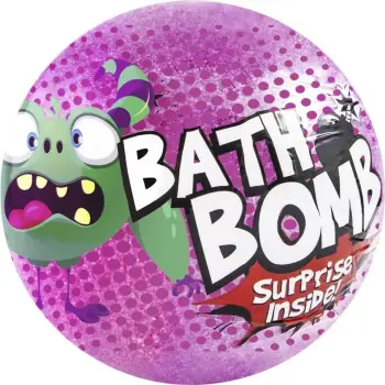 Bombë për banjë për fëmijë LaQ Pink Bath Bomb with Surprise, 120g, rozë