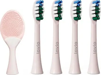 Koka rezervë për furçë dhëmbësh elektrike Lovio SonicProtect PRO Pink LVTB124PK-HS, 5 copë, rozë