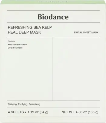 Maskë për fytyrë Biodance Refreshing Sea Kelp, 4 copë