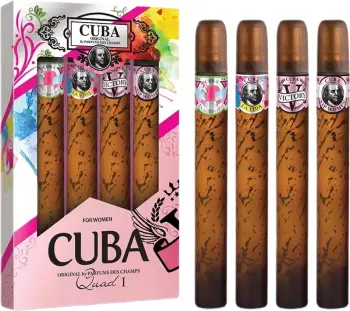 Set Eau de Parfum për femra Cuba Original Quad I Heartbreaker, La Vida, Victory, VIP 4x35ml
