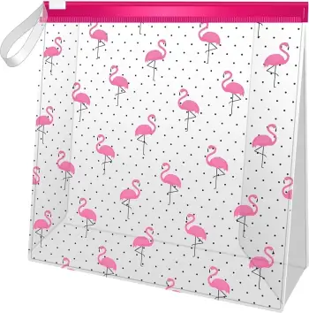 Çantë kozmetike KillyS Transparent Flamingo për femra, Flaming Print