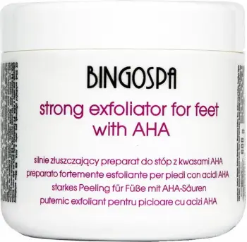 Trajtim eksfoliues për këmbë BingoSpa me acide AHA, 600g